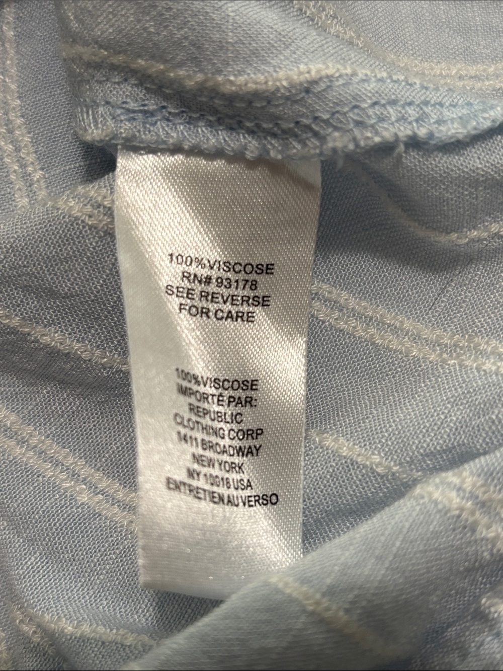 Pale Blue & White Vertical Stripe Casual Button-Down - Picture 5 of 7